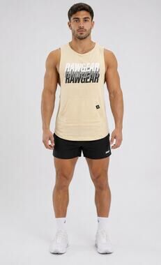 RawGear Stringer Muscle Tank Top Mens Size Medium Cream New RG329 Shirt